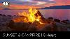 8 Heures De Feu De Camp Relaxant Au Bord D'un Lac Au Coucher Du Soleil En 4k Uhd Méditation De Soulagement Du Stress Et Sommeil Profond