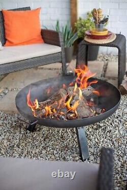 Bol de feu en acier résistant, chauffage de patio en acier huilé, camping jardin