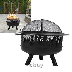 Brasero de jardin en métal pour barbecue, chauffage/refroidissement en plein air