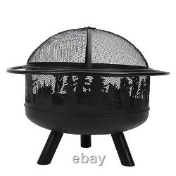 Brasero de jardin en métal pour barbecue, chauffage/refroidissement en plein air