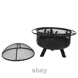 Brasero de jardin en métal pour barbecue, chauffage/refroidissement en plein air