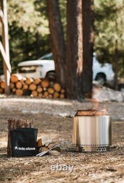 Brasier de feu en acier inoxydable Solo Stove Bonfire 2.0 avec ensemble de bois de chauffage - Nouveau