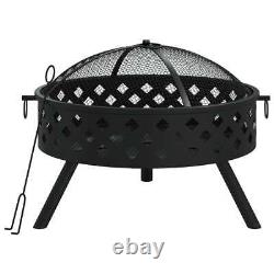 Brasier de jardin avec poker XXL en acier vidaXL