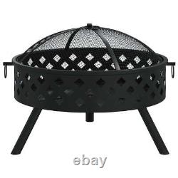 Brasier de jardin avec poker XXL en acier vidaXL