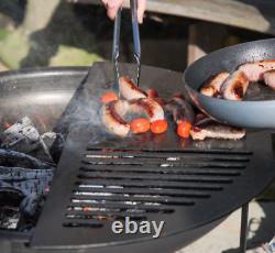 Brasier en acier de 60 cm avec grille de barbecue GRATUITE