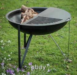 Brasier en acier de 60 cm avec grille de barbecue GRATUITE