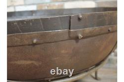 Brûleur de bois pour barbecue XL Kadai Fire Pit dans le jardin de 80cm