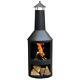 Brûleur De Bûches De Patio De Jardin, Foyer En Bois, Chauffage Extérieur, Cheminée En Acier Grandgarden Patio Log Burner Wood Fire Pit Heater Chiminea With Steel Chimney Large