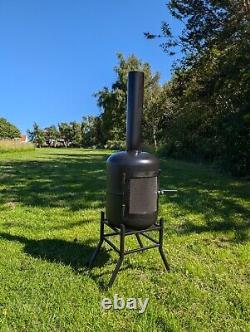 Brûleur de bûches en bouteille de gaz, cheminée de poêle à bois, foyer de jardin fait main, conçu pour durer.