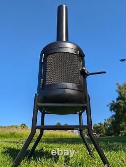 Brûleur de bûches en bouteille de gaz, cheminée de poêle à bois, foyer de jardin fait main, conçu pour durer.