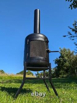 Brûleur de bûches en bouteille de gaz, cheminée de poêle à bois, foyer de jardin fait main, conçu pour durer.