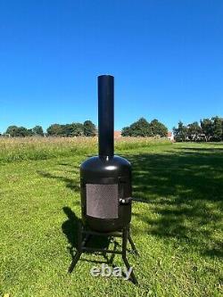 Brûleur de bûches en bouteille de gaz, cheminée de poêle à bois, foyer de jardin fait main, conçu pour durer.