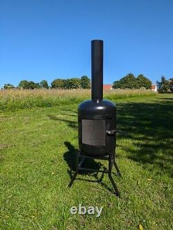 Brûleur de bûches en bouteille de gaz, cheminée de poêle à bois, foyer de jardin fait main, conçu pour durer.