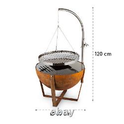 Brûleur de jardin de terrasse chauffant pour barbecue en fosse en acier de 60 cm