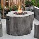 Éléments Table De Feu Au Propane En Béton Gris Pour Jardin Extérieur