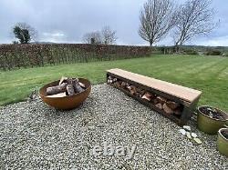 Foyer de feu / fontaine / bac à plantes en acier Corten