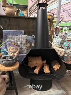 Foyer de jardin extérieur Jari Firepit Patio Black