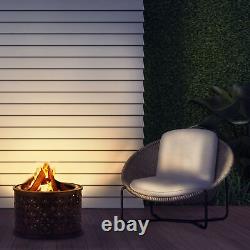 Foyer extérieur 2 en 1 pour barbecue et braséro de jardin, poêle de terrasse, grille chauffante au bois