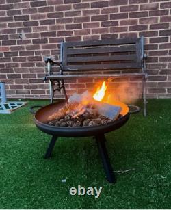 Foyer extérieur pour feu de bois, chauffage de jardin patio au charbon, brûleur de bois en acier, bol de feu.