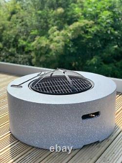 Grand brasero GSD en faux béton MgO avec grille de barbecue pour jardin/patio ! 3 Styles