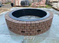 Kit de fosse à feu en brique de 135 cm - Poêle en pierre chauffante à bois résistant à la chaleur