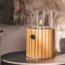 Lanterne en bois d'extérieur pour glamping, foyer au gaz de jardin en bois et verre CosiScoop