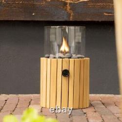 Lanterne en bois d'extérieur pour glamping, foyer au gaz de jardin en bois et verre CosiScoop