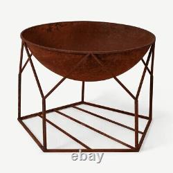 Modèle de foyer rustique Fire Pit de Made.com Prix de détail conseillé £220 Jardin extérieur Toutes saisons