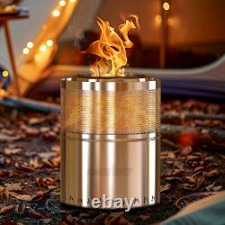 Pit de feu portable en acier inoxydable pour le jardin sans fumée