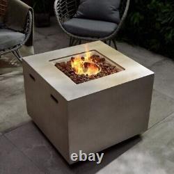 Table de foyer à gaz en béton + Brûleur/Ensemble complet/Patio ou jardin/Classique